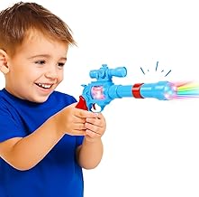 Light-Up Toy Gun for Kids | 34.5 cm Flashing LED Gun with Sound & Spinning Lights | Battery Operated Shooting Toy Gift for Boys & Girls (3+ Years)
