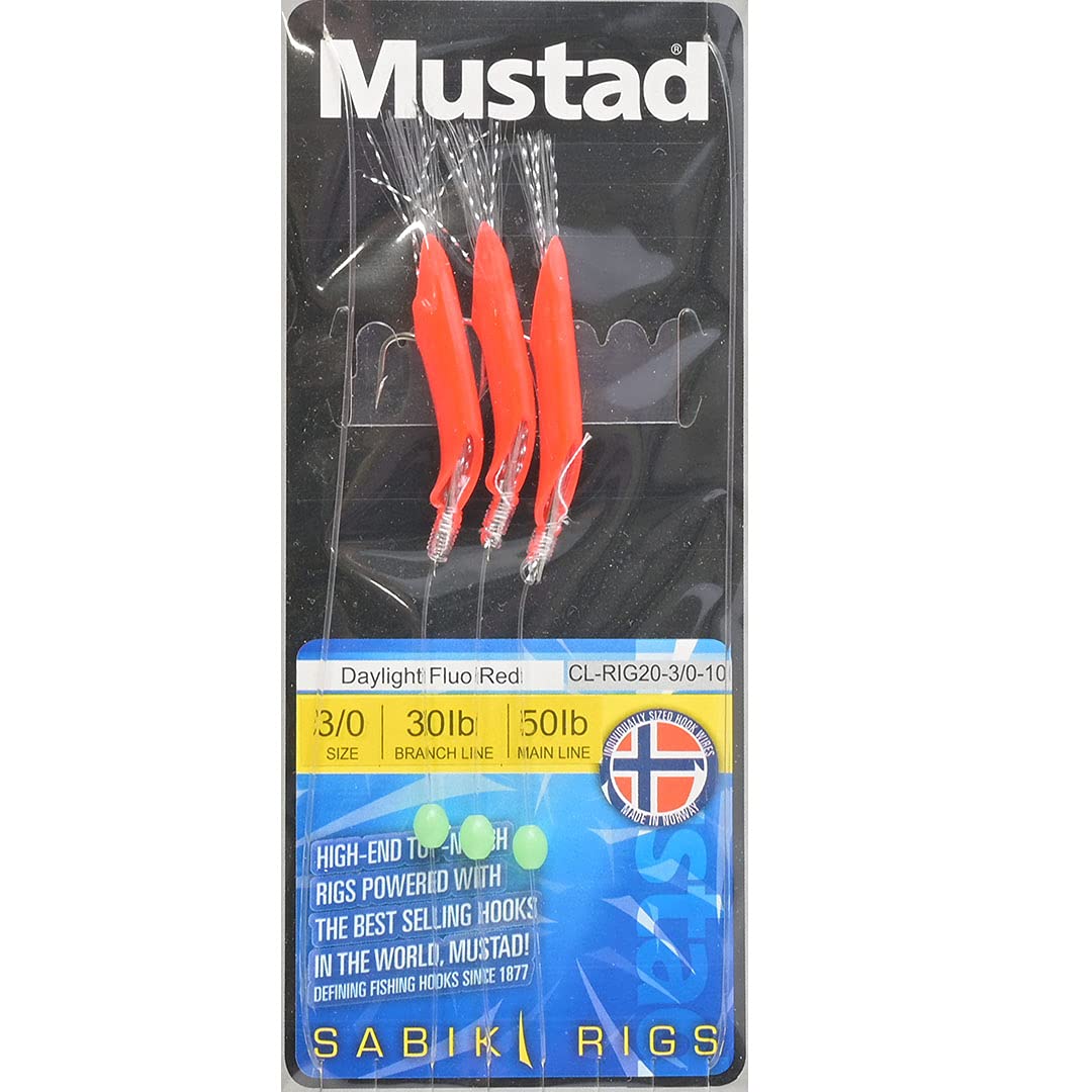 Mustad Sabiki Sea Fishing Rigs - Cod Bass Pollock Mackerel Herring Sardines