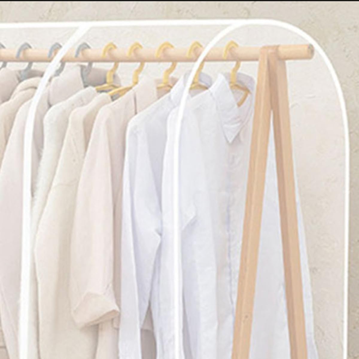Funda para Ropa de Armario Transparente con Cremallera, Gran Capacidad y Plástico Resistente, Diseño Moderno y Minimalista para Hogares y Hoteles