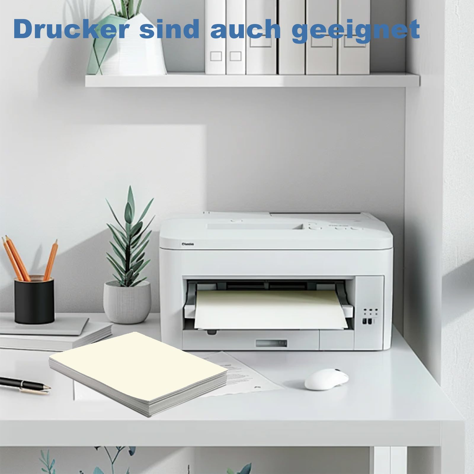 Jyvex 60 arkuszy papieru kredowego A4, 250g/m² kredowy karton papieru kremowy A4, karton fotograficzny, papier do wycinania, papier do majsterkowania do malowania, wykonywania kartek, zaproszeń