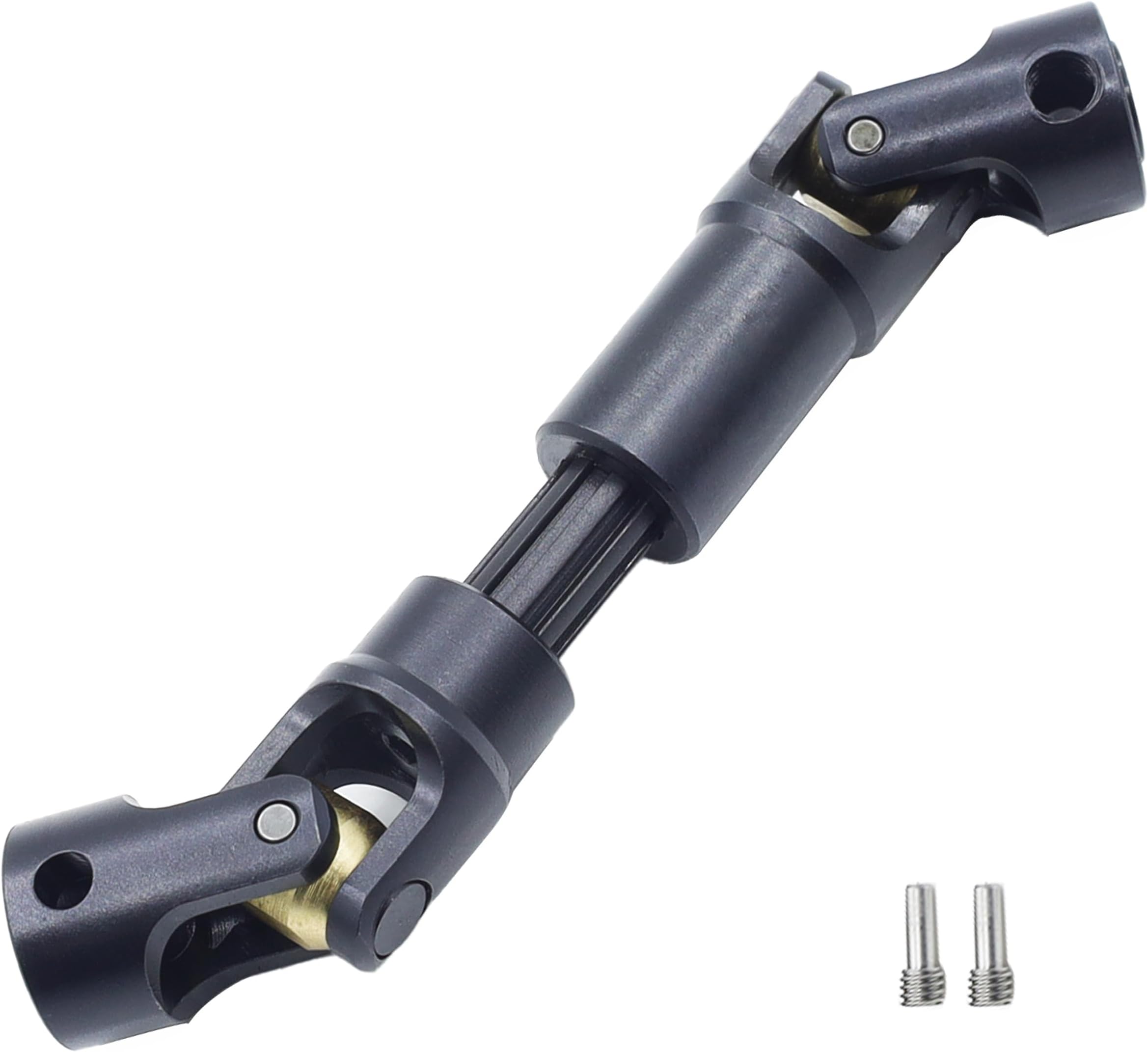 HOPLEX Stainless Steel Driveshaft with Black Coating Heavy-Duty Drive Shaft for TRX4 Axial SCX10 90046 AXI03007 Redcat Gen 8 RC 1/10 Crawler Car Upgrade Accessories(65-75MM)