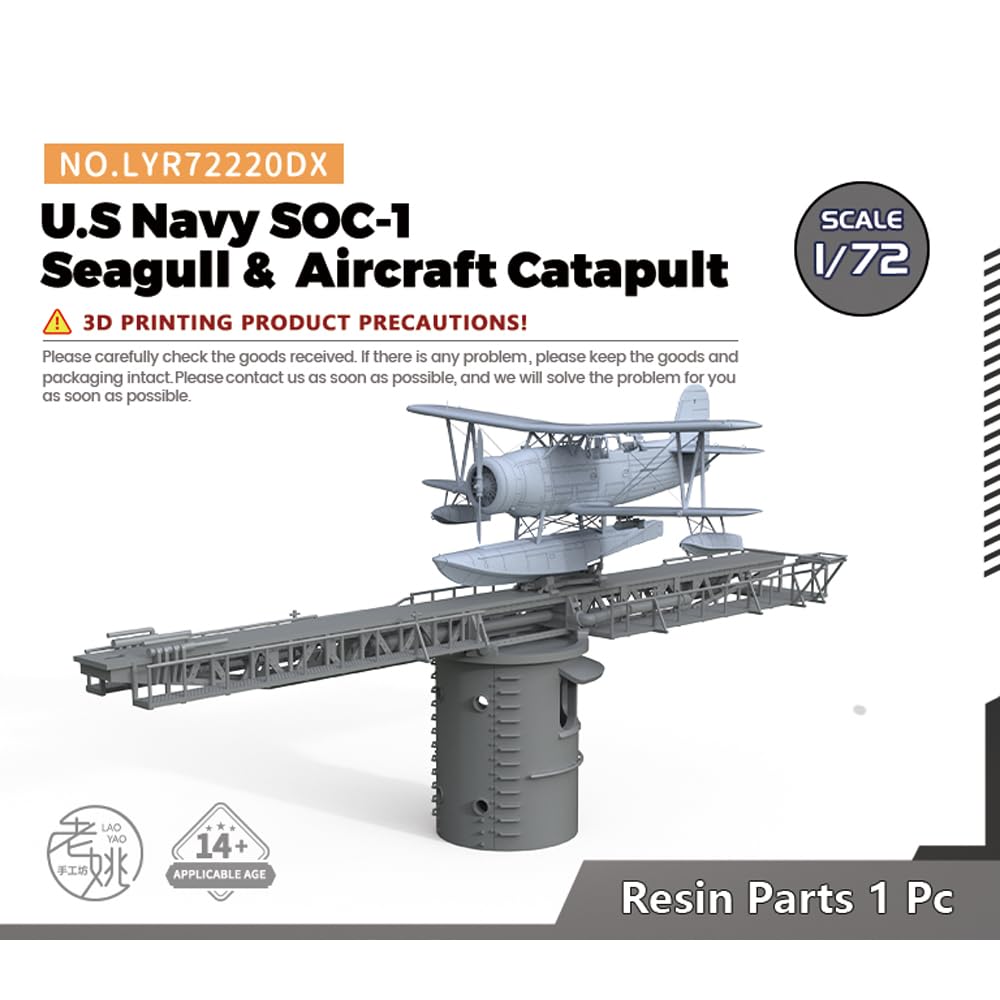 MRY-SFW LYR72220DX 1/72 zestaw do budowy modelu wojskowego US Navy SOC-1 Seagull i katapulta samolotu
