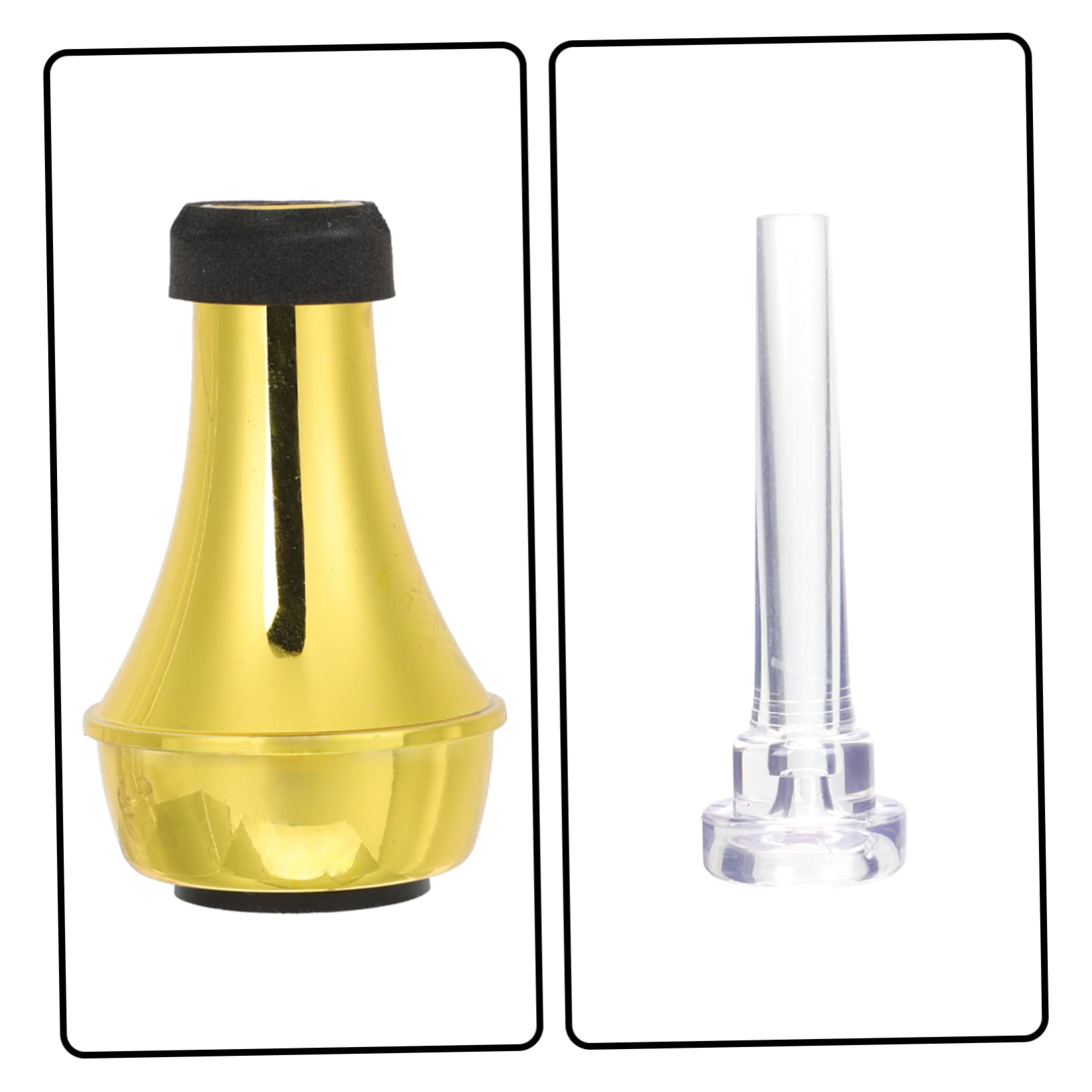 HEMOTON 3 Set Tromba Muta Accessori Sordina Per Esercitarsi Con La Tromba Sordina Della Tromba Di Gomma Parti Di Tromba Per Tromba Sordina Dritta Per Tromba Silenziatore Muto Abs