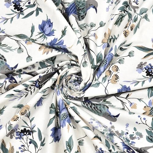 Image of elanorhomes 100% Cotton 240 TC Single Bed Sheet Set | Floral Printed Bedsheet with Pillow Cover | Soft Breathable Fabric for Bedroom | 60x90 Inches (Skyfall Petals)