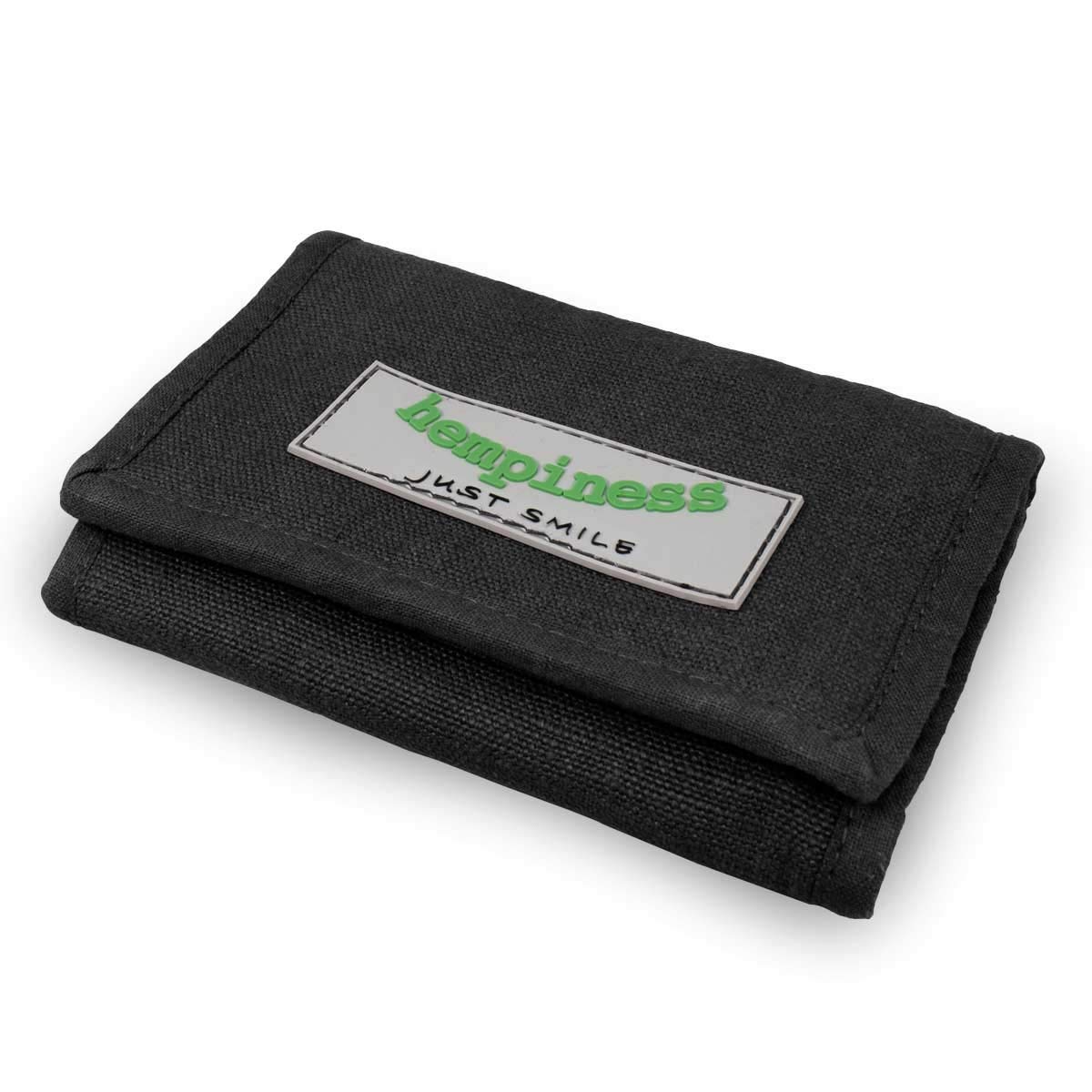 Hempiness Organic Hemp Canvas Tri-Fold Wallet Velvet Black