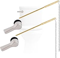 Vista 18 de Hygie Rinse Manija de Inodoro de Metal con Palanca de Descarga de Reemplazo, Manija Universal de Inodoro de Montaje Frontal con Cadenas de Aleta