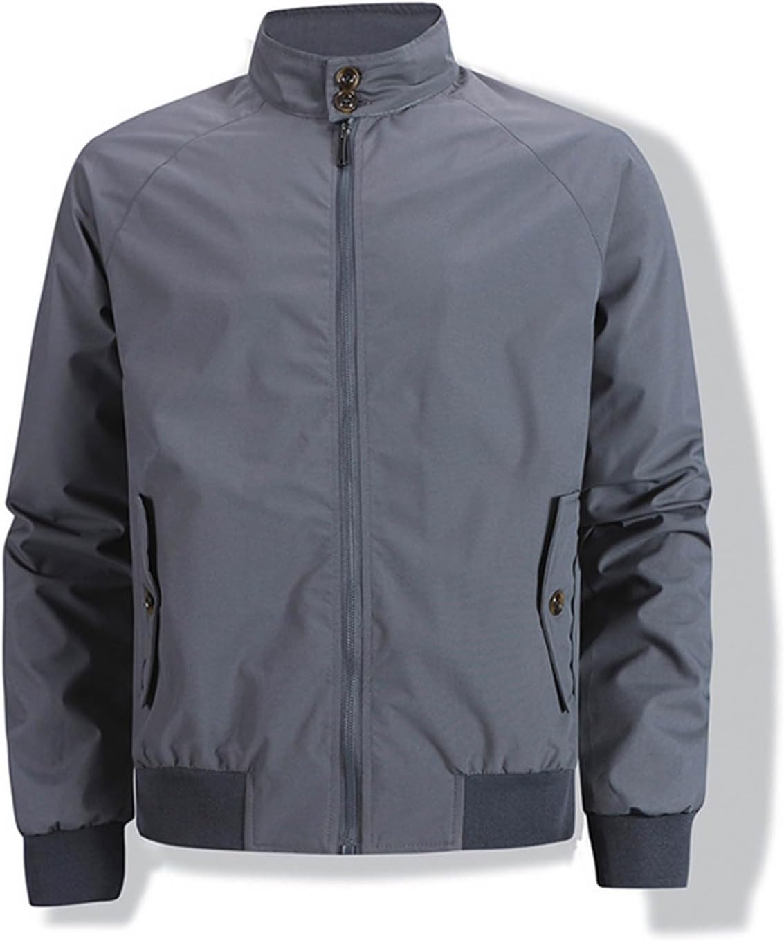 Men Full Zipper Sportswear with Pockets Casual Long Sleeve Solid Color Fashion Jackets Oversized Fall Winter Coats