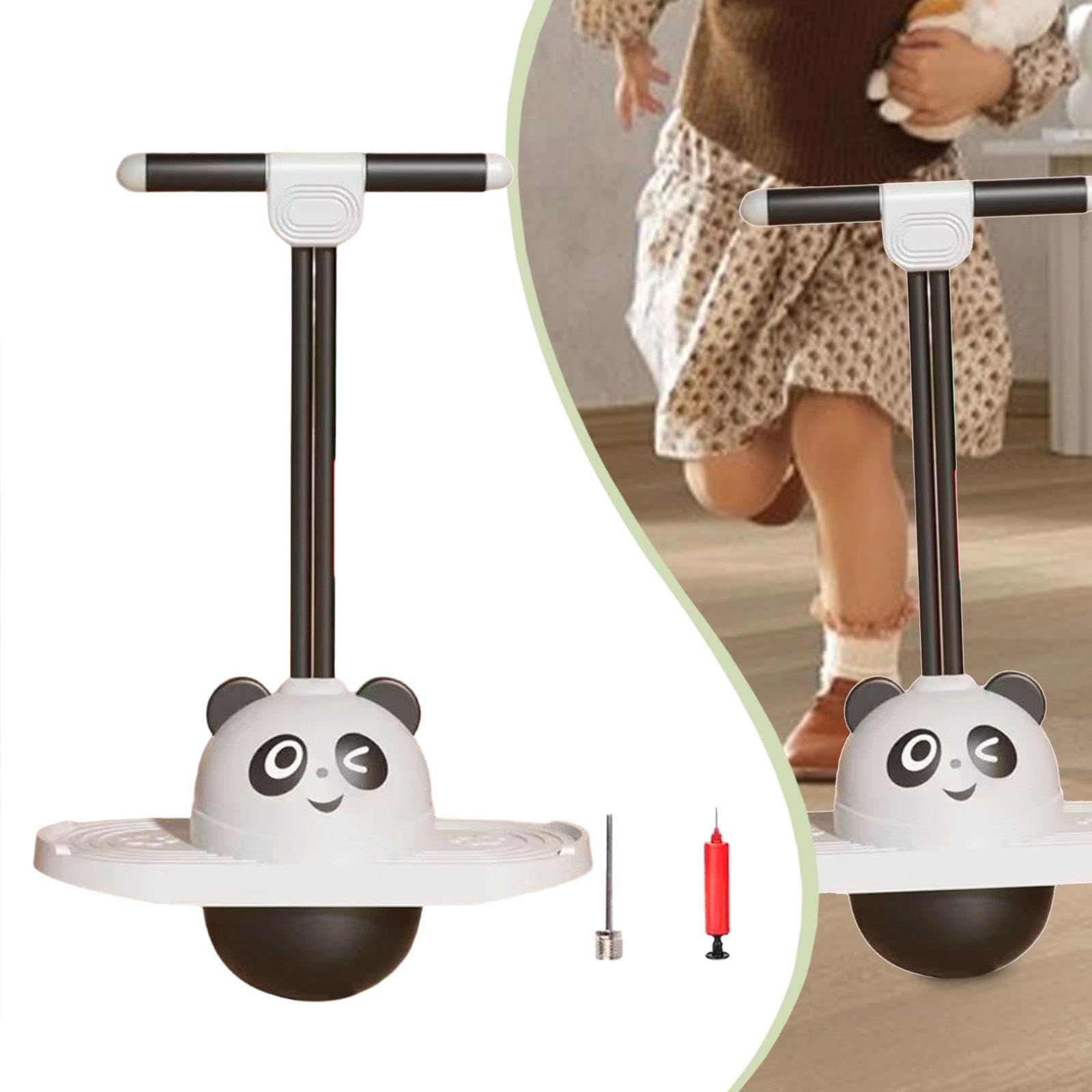 Pogo Ball Piattaforma Gioco Bambini Esercizio Equilibrio Manico Resistente Antiscivolo Materiale Solido in Pp PVC Adatto Allenamento Fisico Cortile Pa
