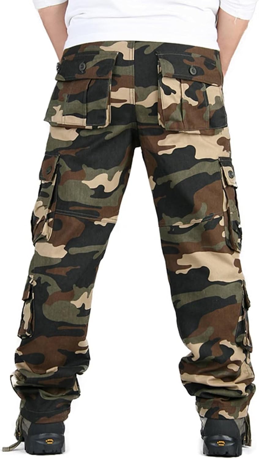 BAYAMO Mens Cargo Pants Camo Military Fatigue Pant Camouflage Hunting Combat Work Casual Pants Multi Pocket - Image 4