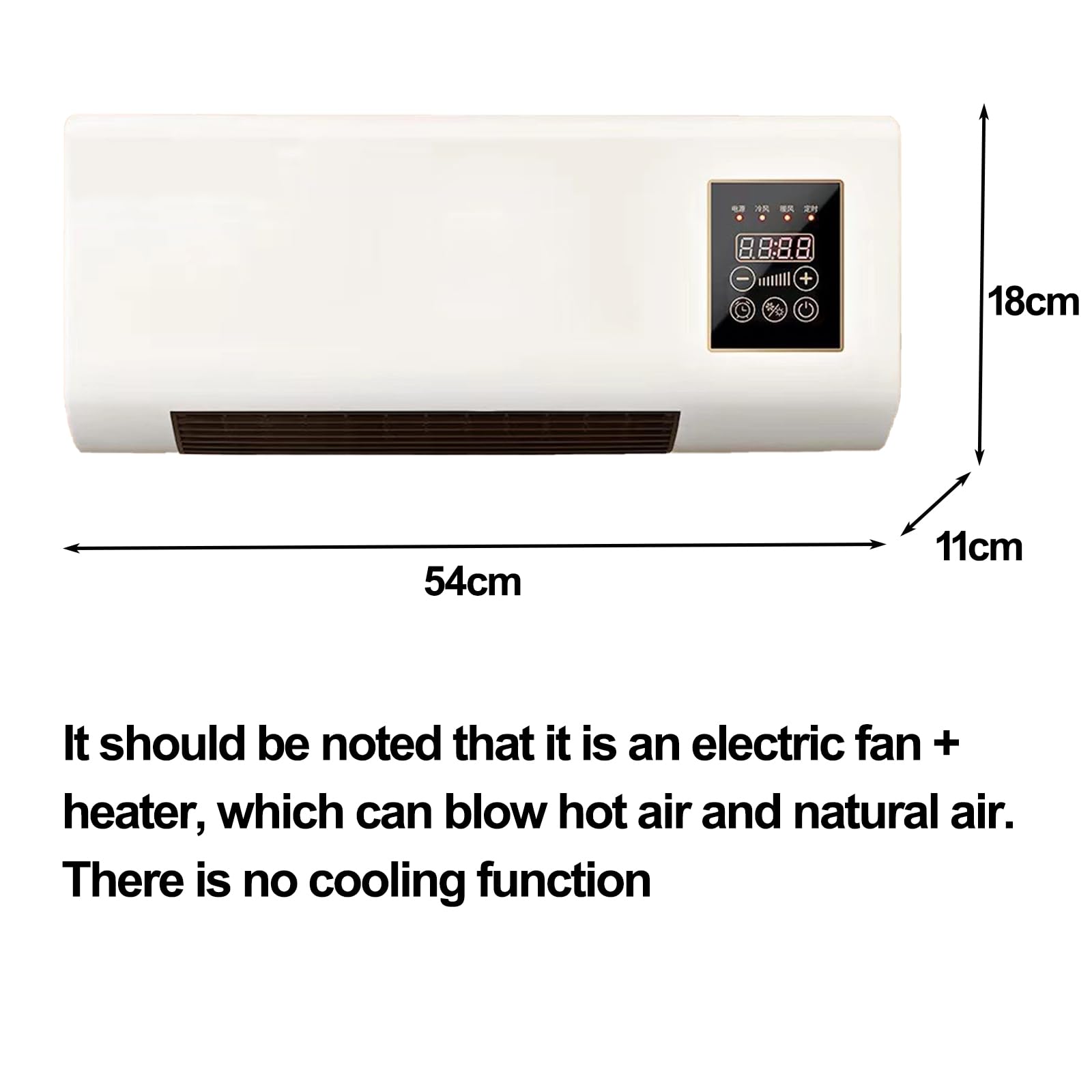 Climatizzatore Climafy 2025, condizionatore portatile con telecomando, 12000 BTU, design in ceramica PTC, raffreddamento e riscaldamento rapidi, temperatura costante intelligente, per casa o ufficio