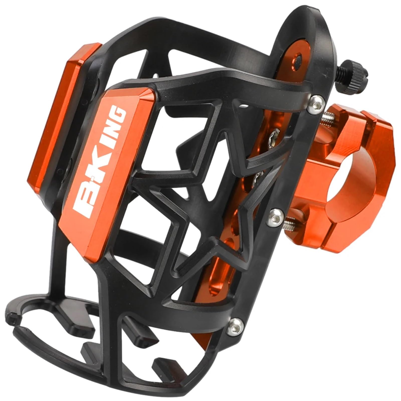 LKLNCXC Bottle Cages Motorcycle Beverage Water Bottle Cage Drink Cup Holder 1 Piece(Orange B-king)