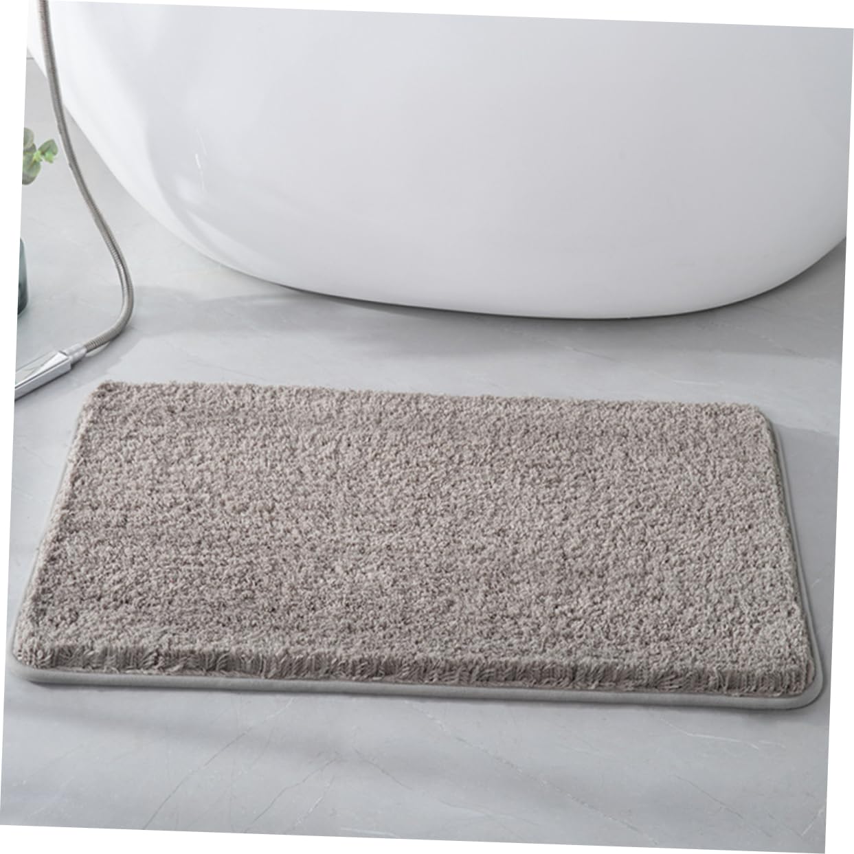 COLLBATH Alfombra de Baño Absorbente de Microfibra 80x50 Cm Gris