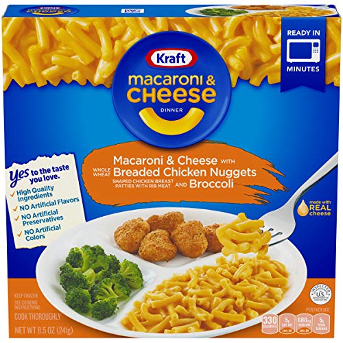 Kraft Macaroni and Cheese with Breaded Chicken Nuggets & Broccoli Frozen Dinner (8.5 oz Box)