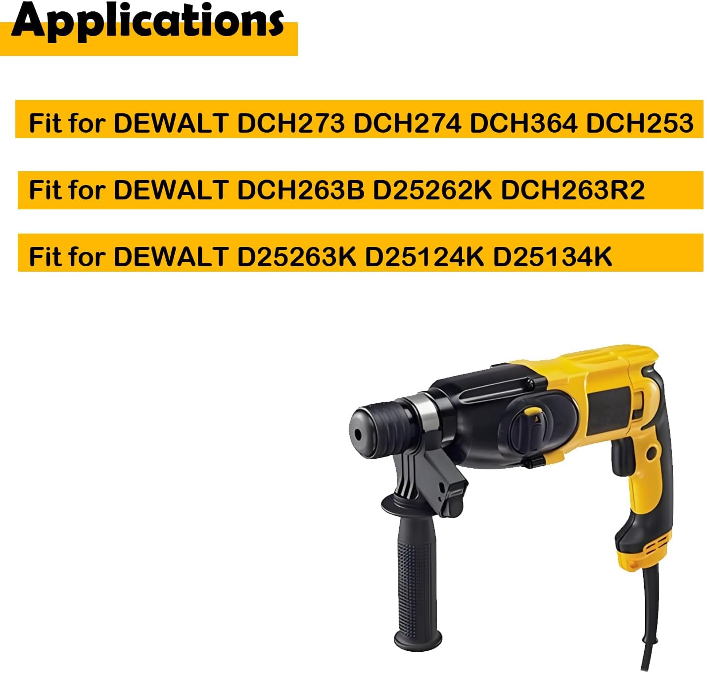 N850185 NA076561 Hammer Drill Chuck Repair Kit Compatible with DEWALT DCH273 DCH274 DCH364 DCH253 DCH263B D25262K DCH263R2 D25263K D25124K D25134K