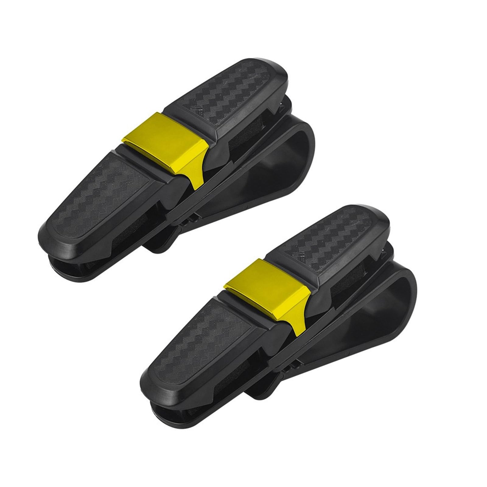 Maxtonser Glasses Holders for Car Sun Visors, 2 Pack Carbon Fibres Car Eyeglasses Sunglasses Hanger Mount Ticket Card Clip
