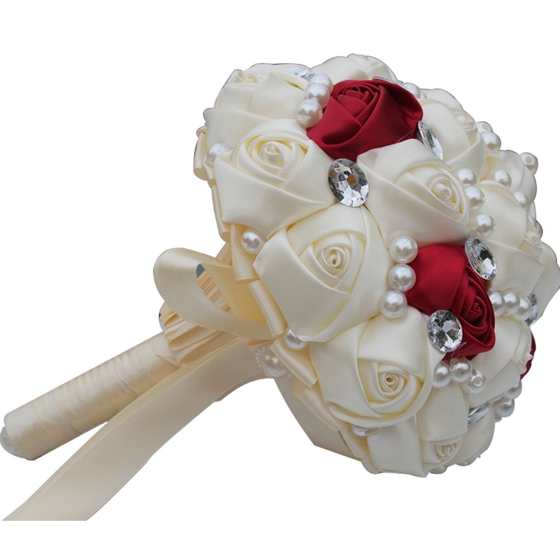 Brautstrauß Braut Rosen Blumen Blumensträusse Hochzeit Strauß Künstliche Blumenstrauß Künstlicher Rosenstrauß Dekoration