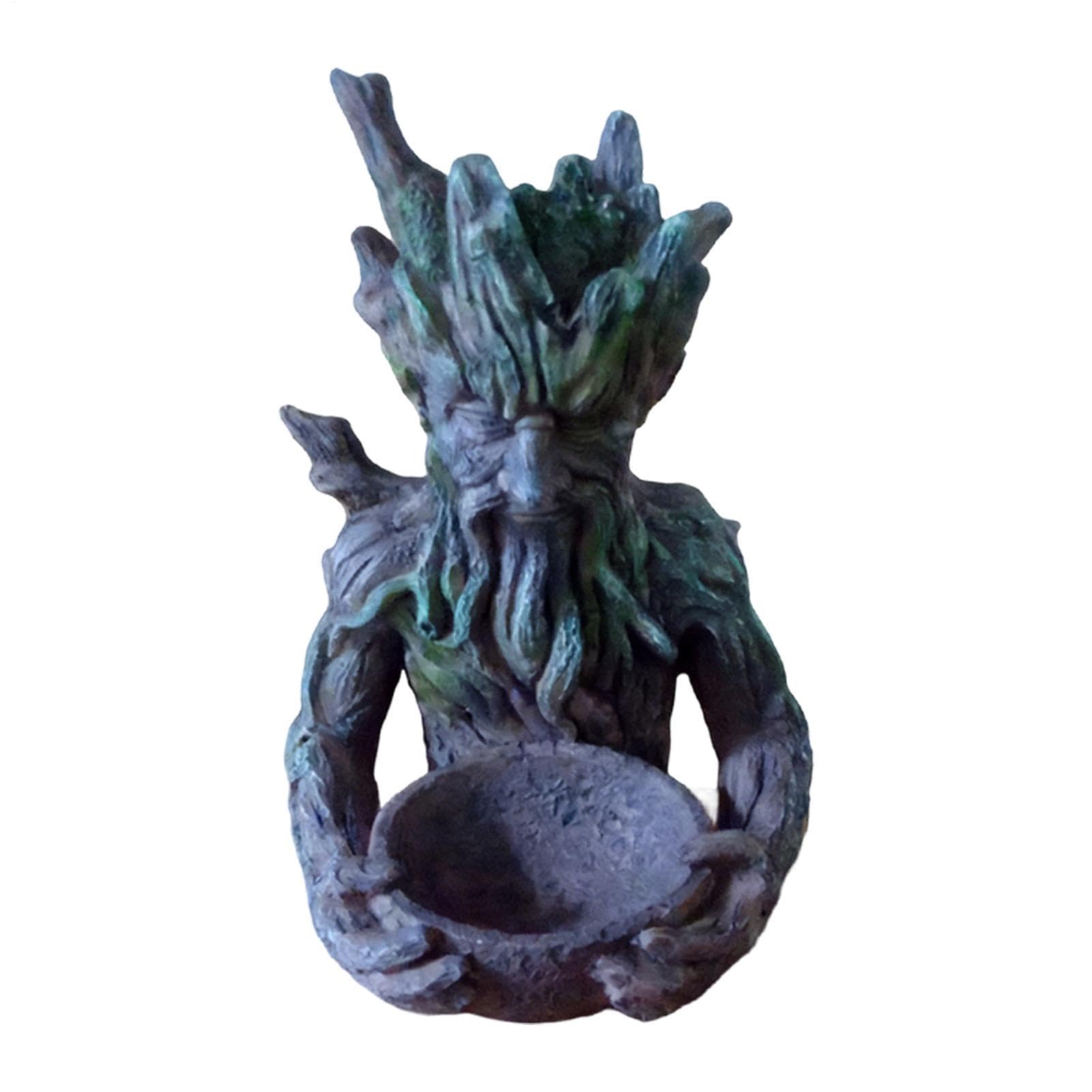 Mangeoire à oiseaux décorative en sculpture de bois pour extérieur élégant