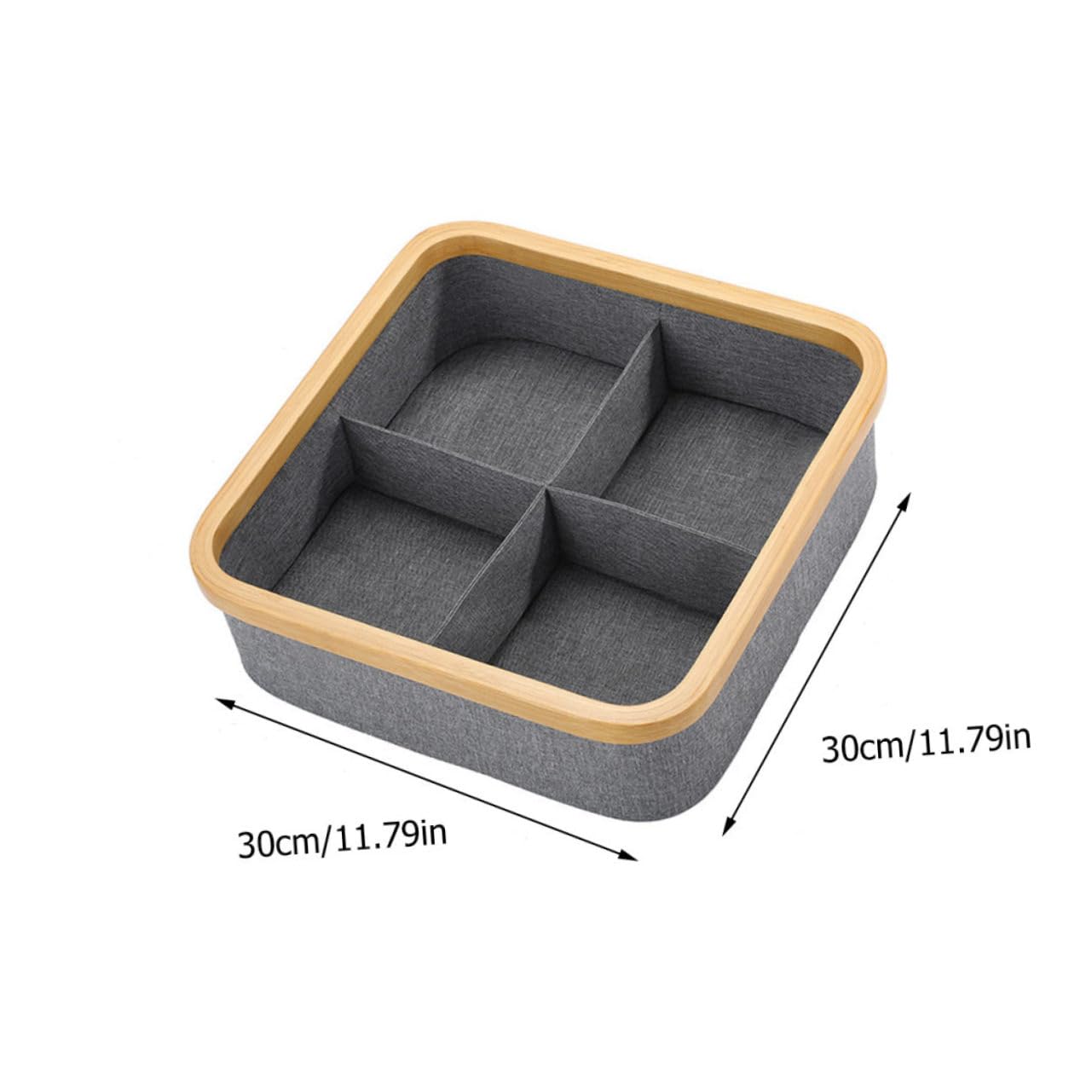 Ipetboom Storage Bins Lids Bamboo Storage Box Compartment Felt Cosmetic Organizer Waterproof Desktop Basket