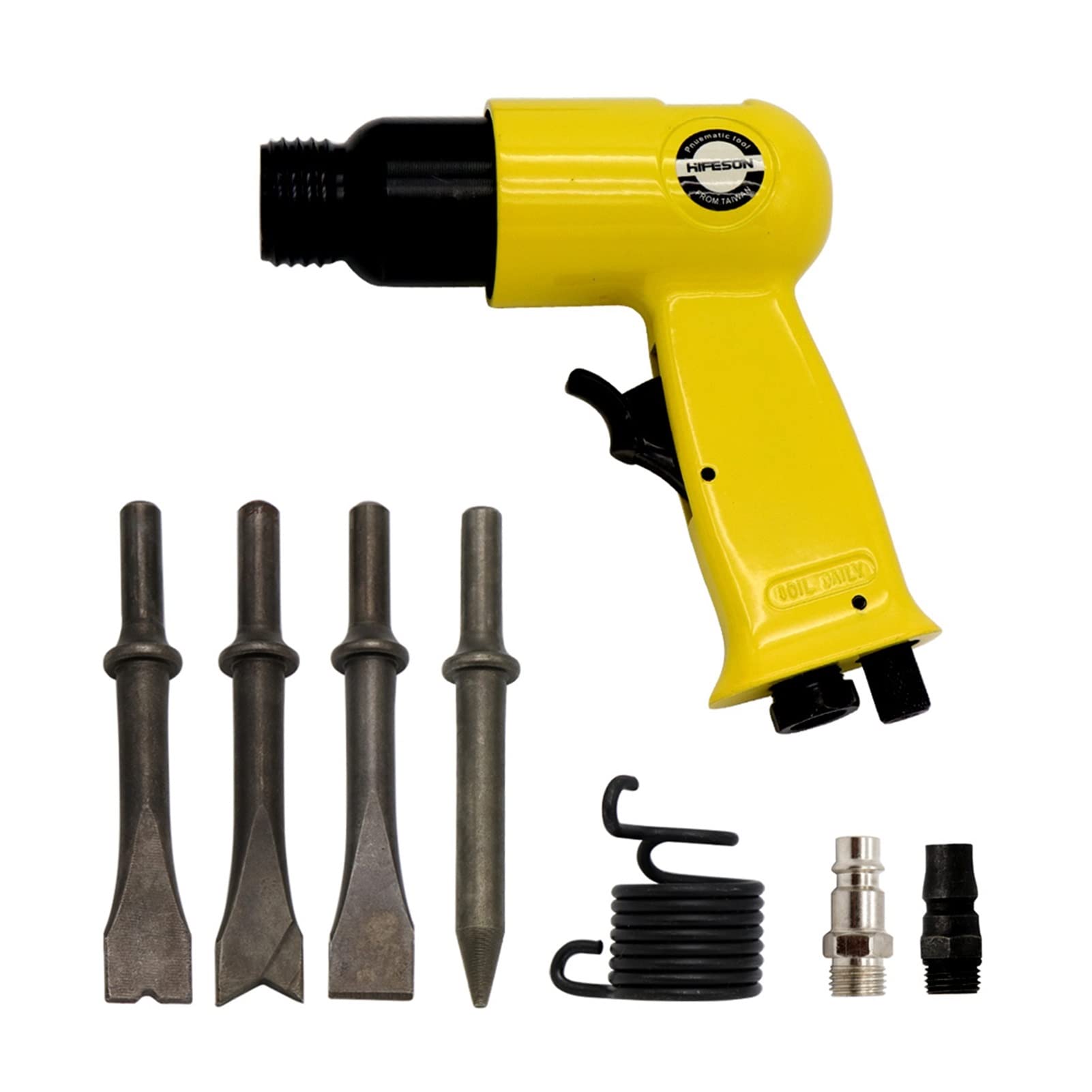 Mooilko Air Hammer 150Y 120Mm Handheld Pistol Gas Shovels Small Rust Remover Pneumatic Tools With 4 Chisels Chipping Riveting