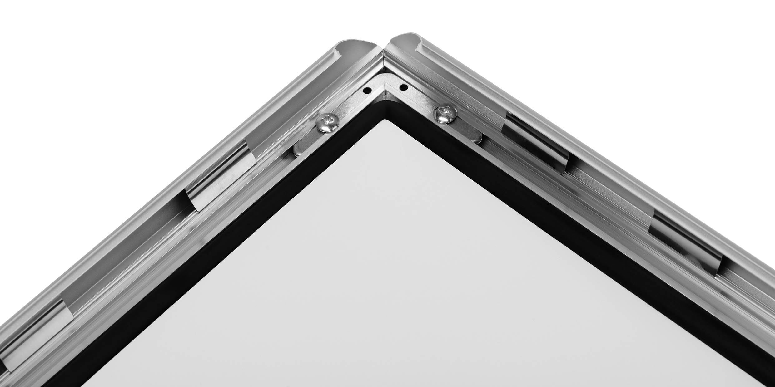Durable Cornice a scatto in alluminio OUTDOOR A2, resistente alle intemperie, impermeabile e resistente ai raggi UV, fissaggio tramite viti o bande biadesive, 1 pezzo, argento, 504623