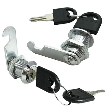 Corgre Cylinder Cam Cylinder Lock Cabinet Keyed Cam Locks Mailbox Cabinet Tool Box Lock 12/19 (16mm) (2Pack)