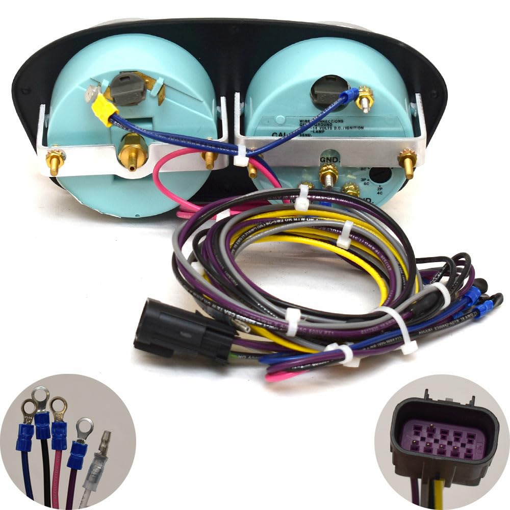 Lund Boat Gauge Panel 2244189 | Mercury 9 x 4 Inch Black