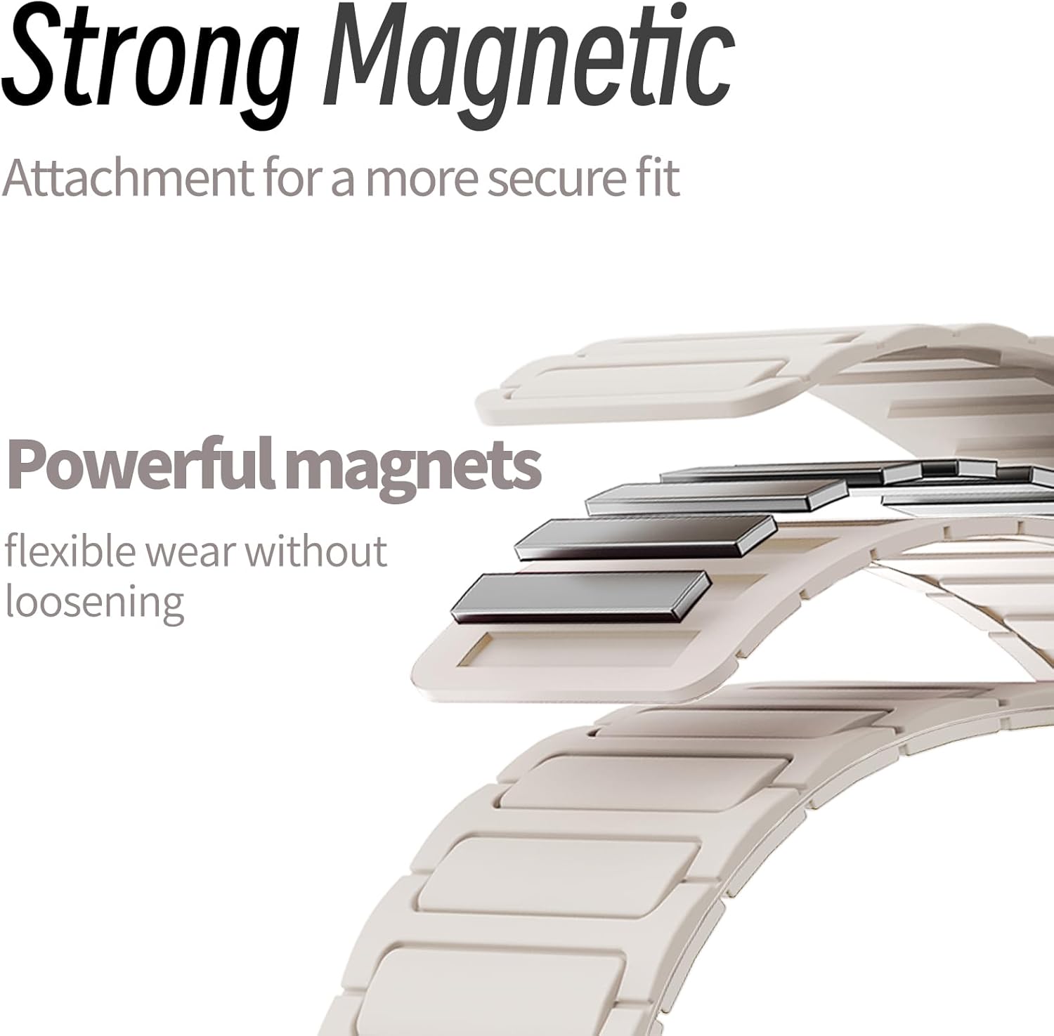 Miranzoa Magnetic Silicone watch band compatible with Apple Watch for Men women Lightweight sport strap 46mm 45mm 44mm 41mm 40mm Ultra 2 SE Series 10 9 8 7 6 5 4 - Image 2