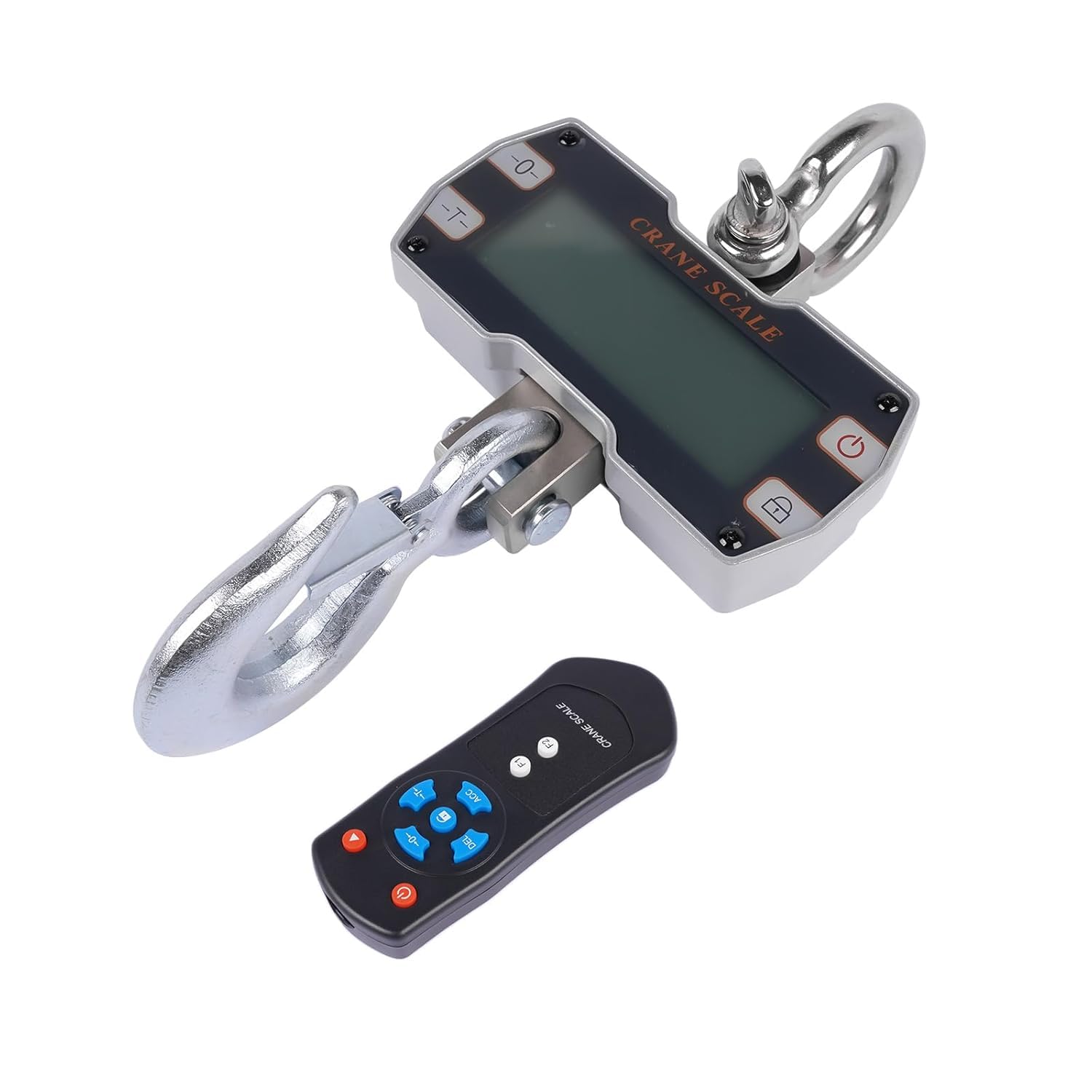 Digital Crane Scale 2000kg 4400lb with Remote Digital Hanging Scale 2 Ton Industrial Heavy Duty Crane Scale Orgnge for Home Farm Factory