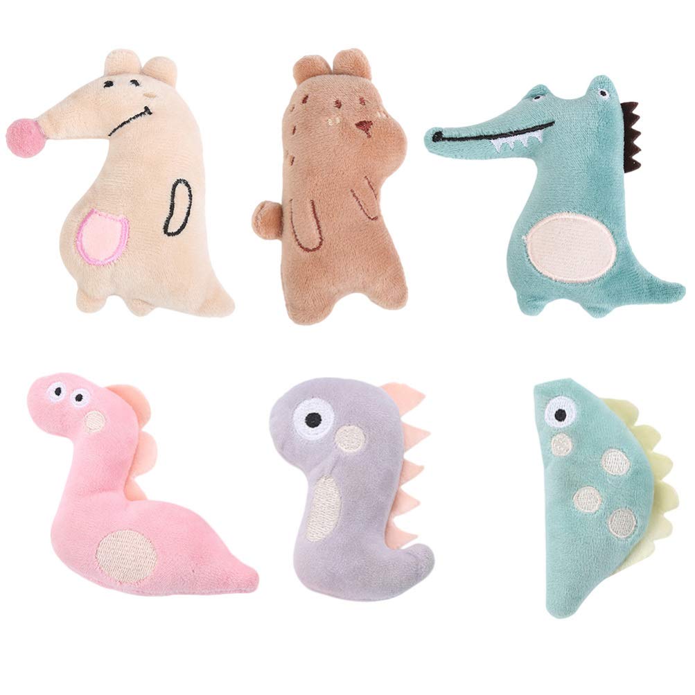 Hemobllo6Pcs Pet Cat Interactive Toy Plush Cat Interactive Toys Mini Kitten Plush Toy for Cat Puppy Pet