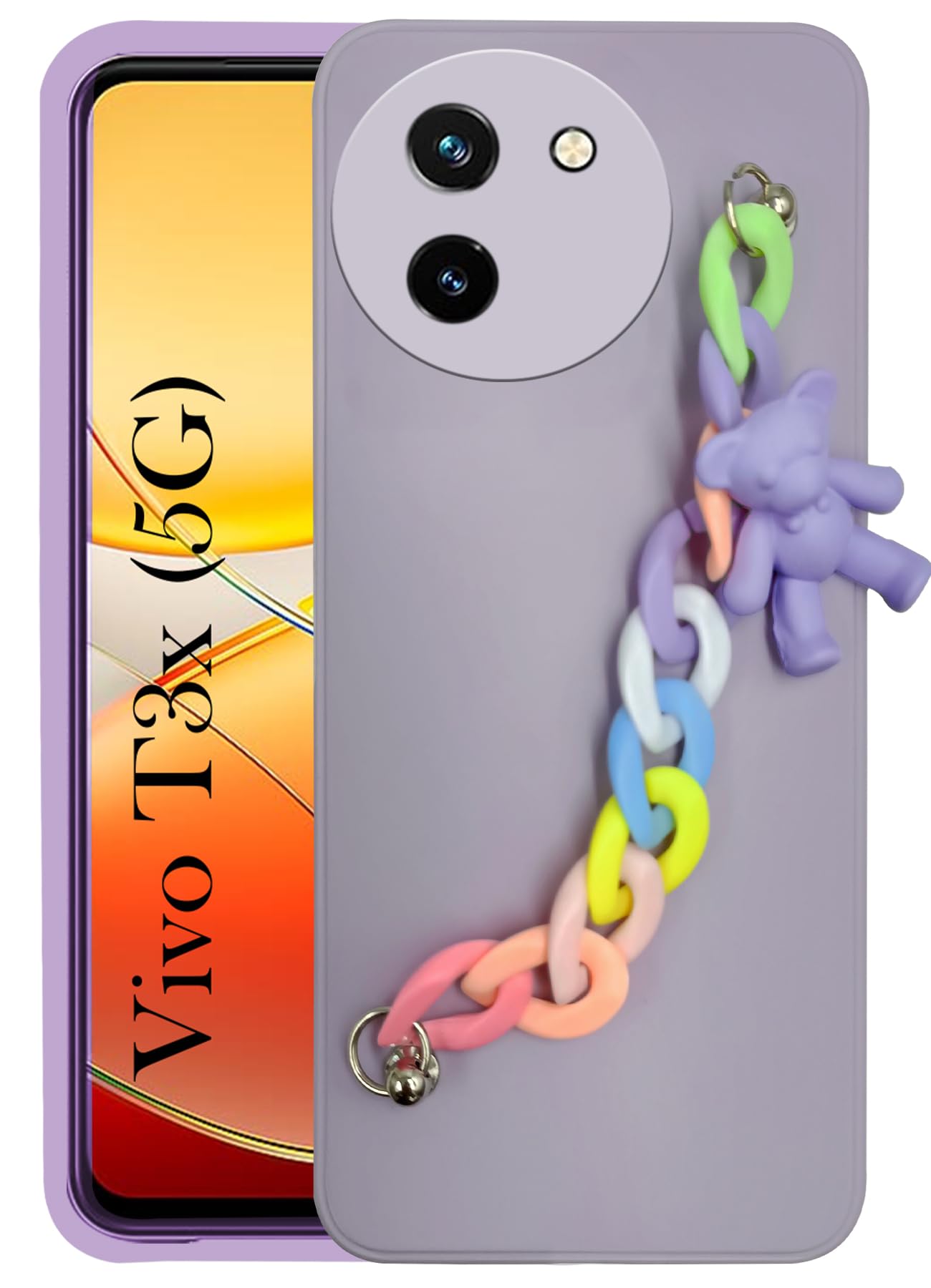 Jkobi Back Cover for Vivo T3x 5G Girls Case with Bracelet (Wrist Hanging Chain | Teddy Toy Cartoon) (B0DDQ6RHNR) Amazon Price History, Amazon Price Tracker