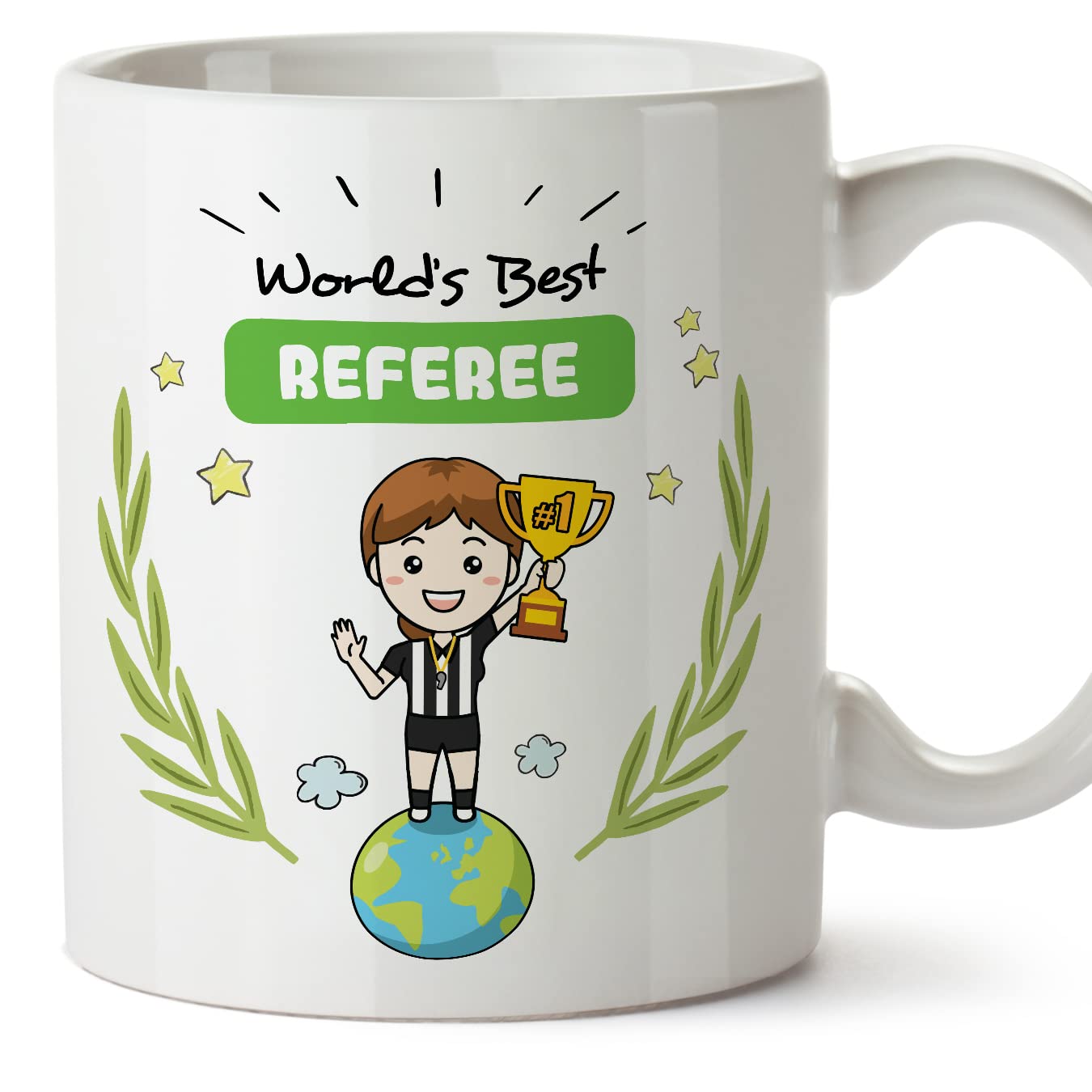 MUGFFINS Referee Woman Mug - in English - World's Best - Funny Gift for Colleagues - Ceramic 11oz Mug