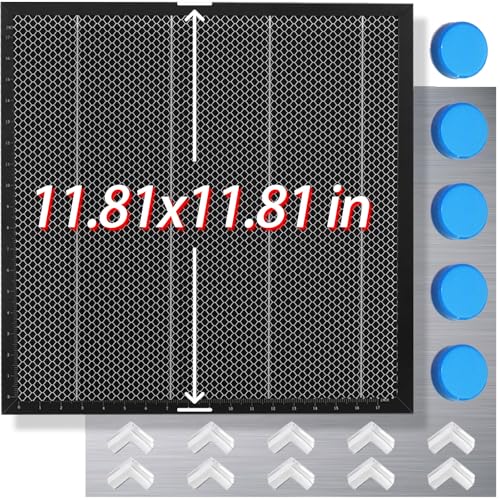 YOOPAI Honeycomb Laser Bed 300x300mm Honeycomb Working Table with Aluminum Panel for Laser Cutter Engraver Accessories, Desktop Protection, Fast Heat and Smoke Dissipation 11.8"x11.8"