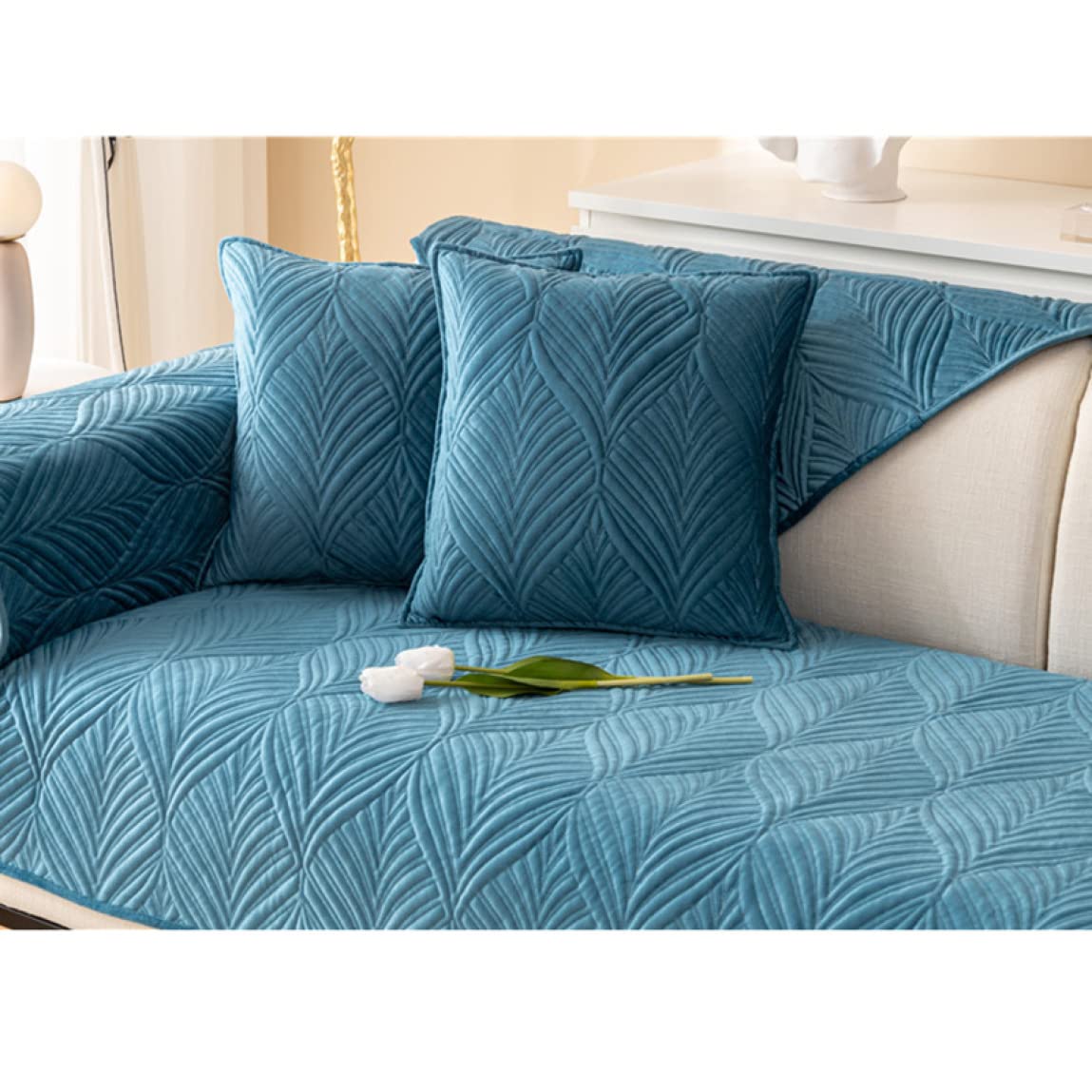 Amazon｜[OceanMap] ソファーカバー マルチカバー ブルー ソファパッド