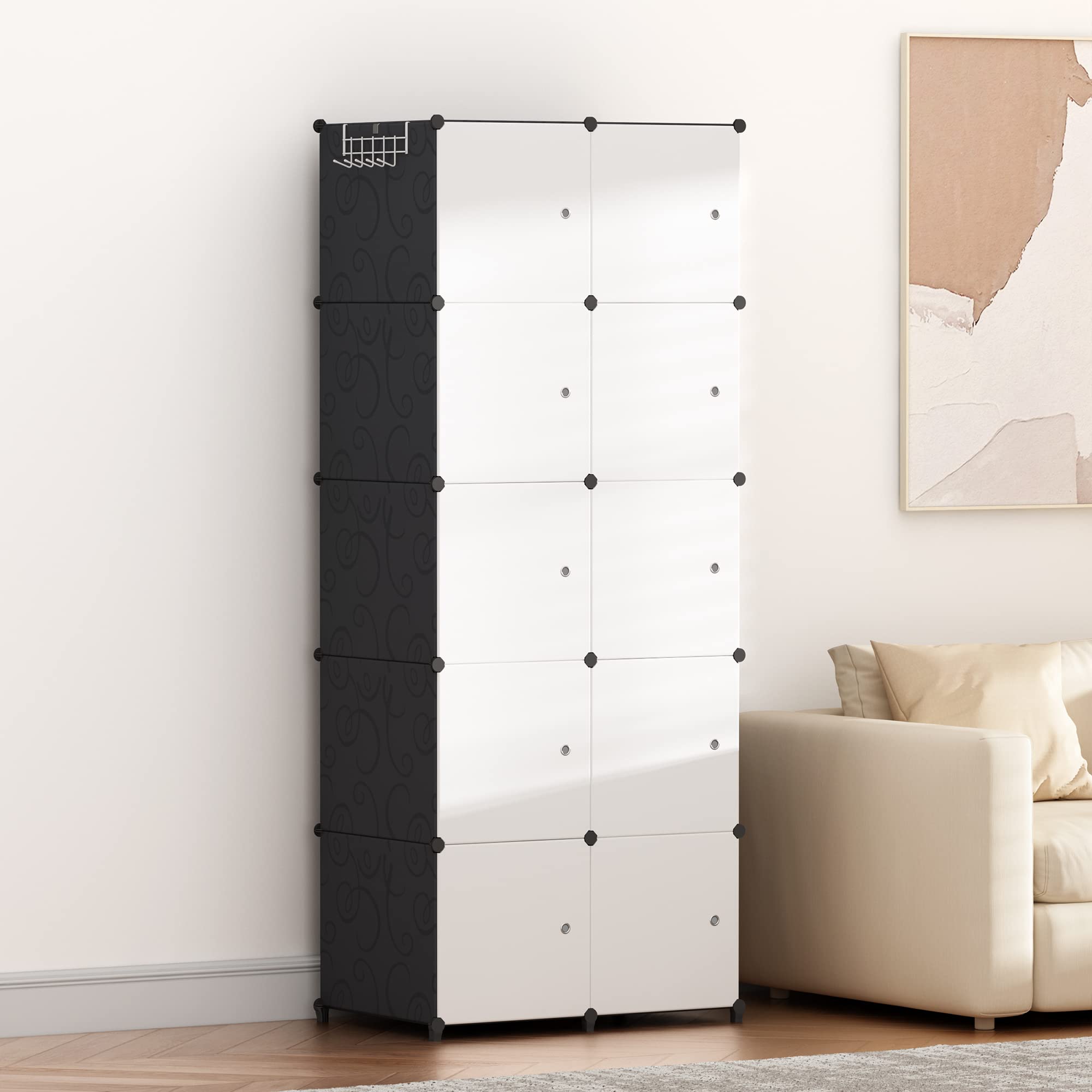 Buy JOISCOPE Portable Wardrobe for Bedroom Ideal Storage Organizer Cube Foldable Closet with