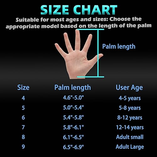 Miniatura 4 de Sportout Guantes de portero para niños, guantes de fútbol con doble protección para la muñeca y material de látex antideslizante resistente al