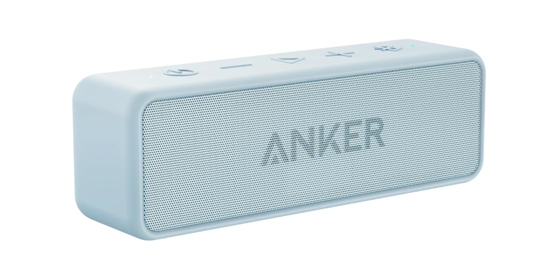 Anker Soundcore 2 Portable Bluetooth Speaker with Stereo Sound, Bluetooth 5, Bassup, IPX7 Waterproof, 24-Hour Playtime, Wireless, Speaker for Home, Outdoors, Travel