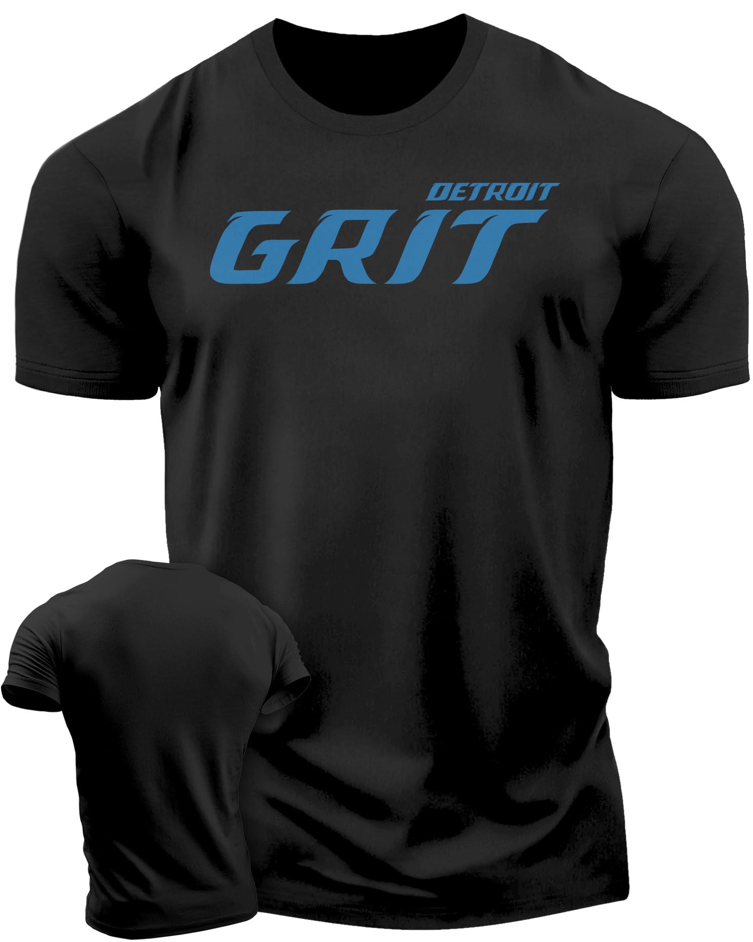Detroit Grit T-Shirt for Men, Athletic Running Gym Workout Short Sleeve Shirt