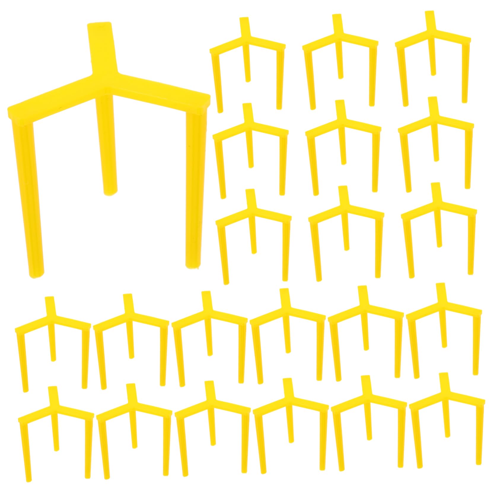 FUNOMOCYA Pizza Serving Stand 200pcs Reusable Plastic Holder Triangular Support Frame for Pizzerias