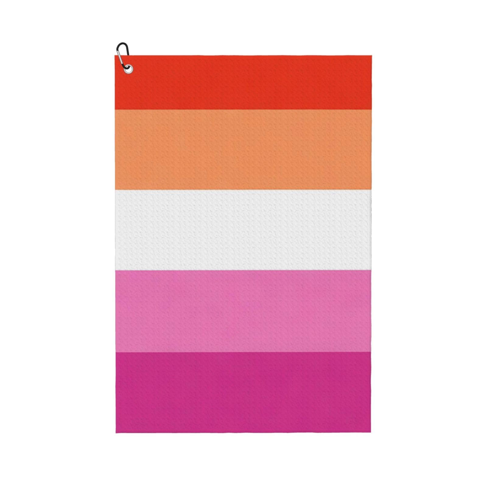 BSDFGSDD LGBT Pride Flag Lesbian Five Stripes Golf Towel 24 x 16 inches