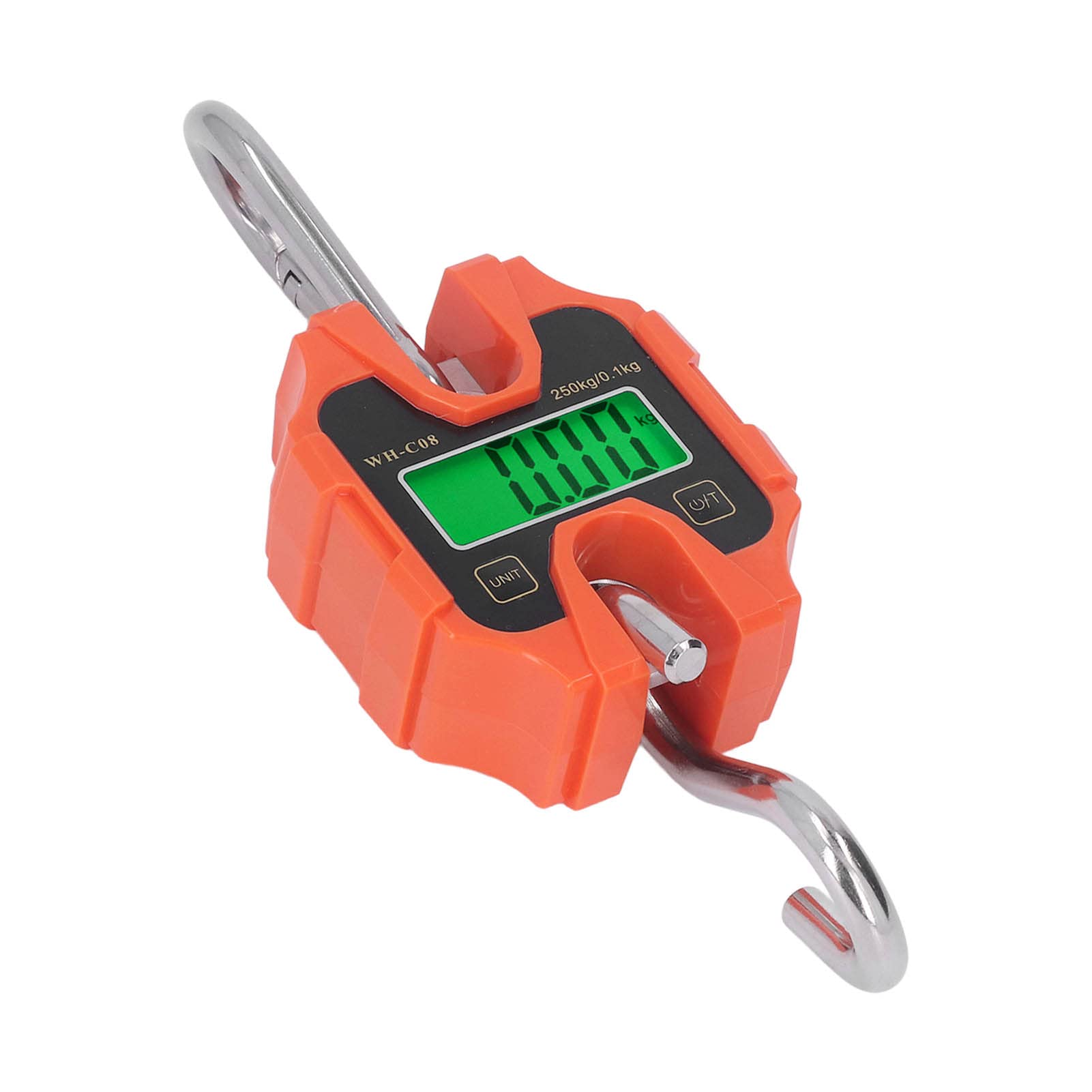 Mini Báscula de Grúa Digital, Báscula Colgante Portátil de Alcance de 250 Kg con Pantalla LCD Desmontable y Retroiluminación LED, para Pesca, Caza, Viajes, Pesaje Industrial