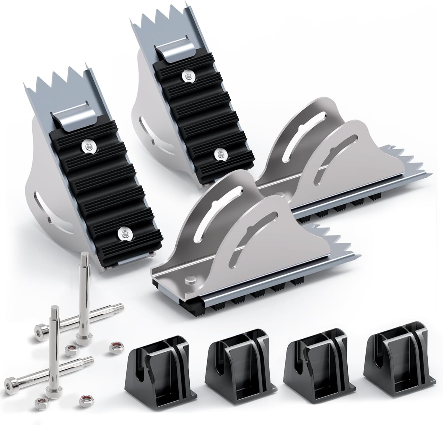 Two Pairs of 26-2 Extension Ladder Feet for Aluminium Extension Ladder - Safety Ladder Feet Replacement Kit - Compatible with D1200 D1300 D1700 D1800 SHOE REPL KIT