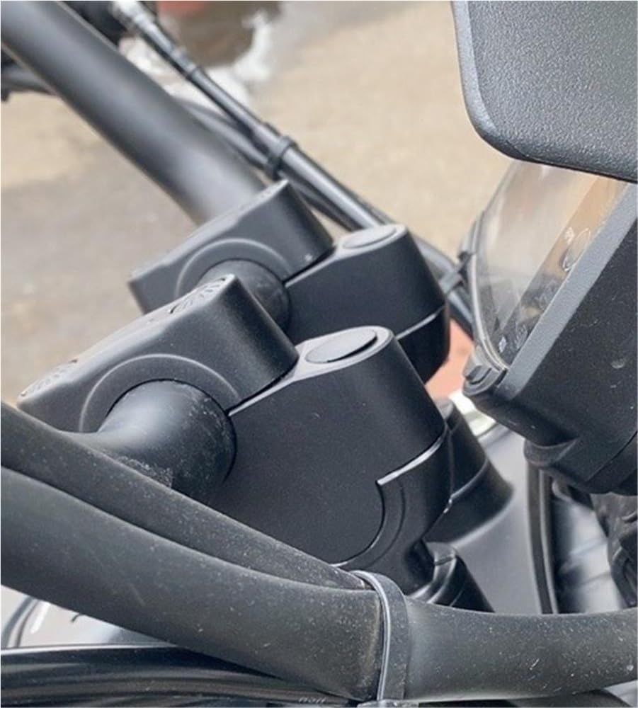 Kit De Montaje Con Adaptador Para Aumentar La Altura Del Manillar En 30 Mm Para Motocicletas Para KOVE 800X Rally compatible(Plata)