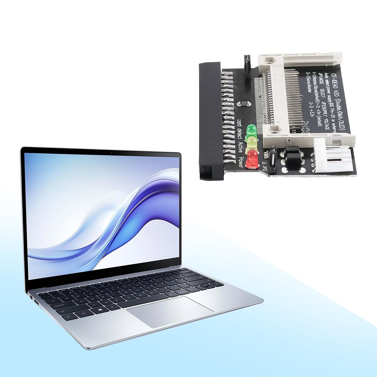 Adaptateur CF vers IDE 40 Broches, Convertisseur Compact Flash vers Disque Dur IDE pour Ordinateurs Portables