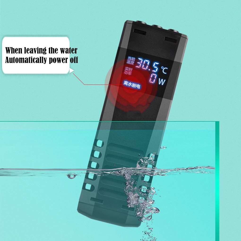 Calentador de Acuario Calentador de acuario sumergible Calentador de termostato automático con ventosa, pantalla LED de temperatura, calentador de tanque de peces, conversión de frecuencia Ahorro de