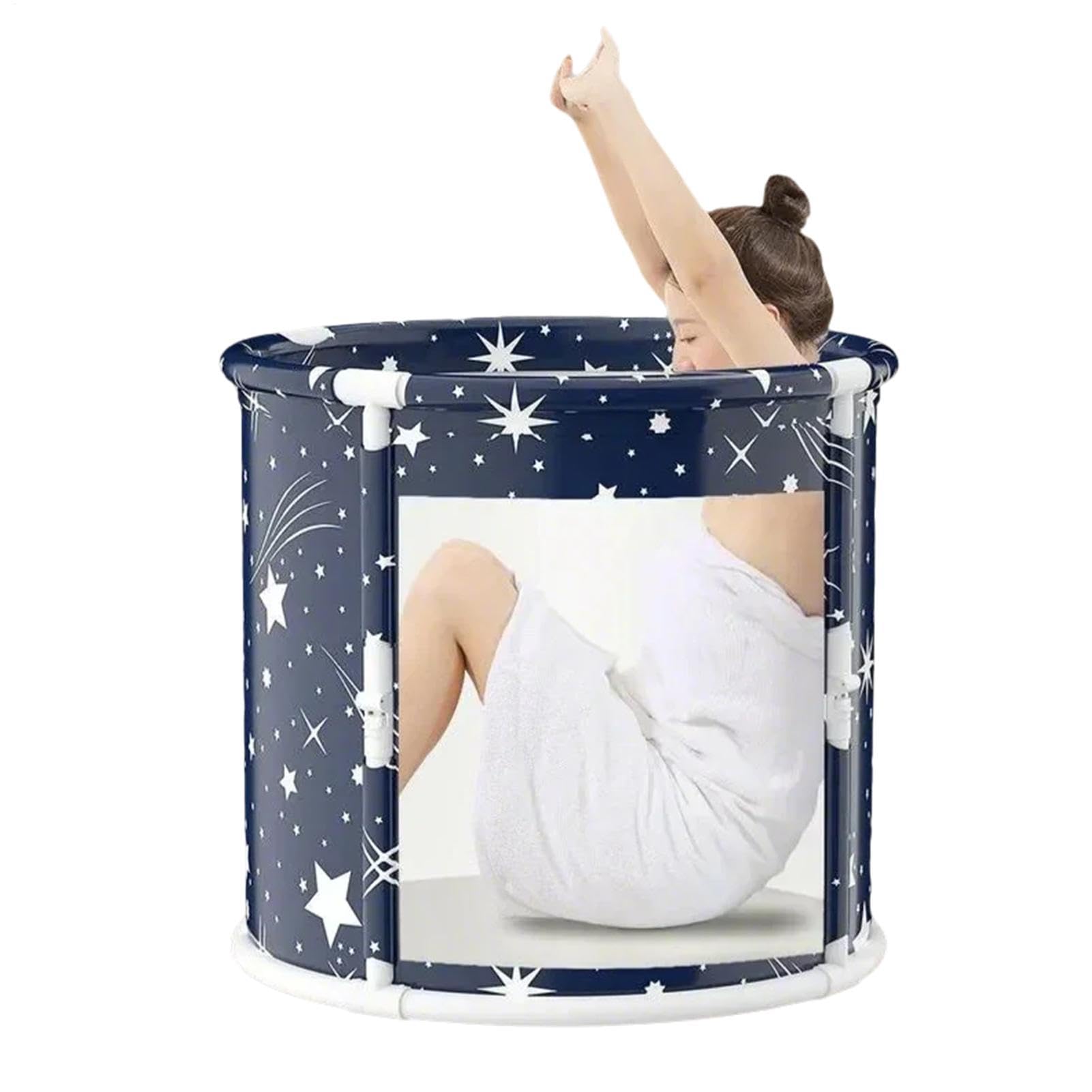 Portatile - 121 Cm Secchio Da Bagno Pieghevole, Vasca Da Immergere Adulto | SPA Famiglia Separata Per Bagno Caldo Ghiaccio Casa Appartamento Recupero Materiale Benessere