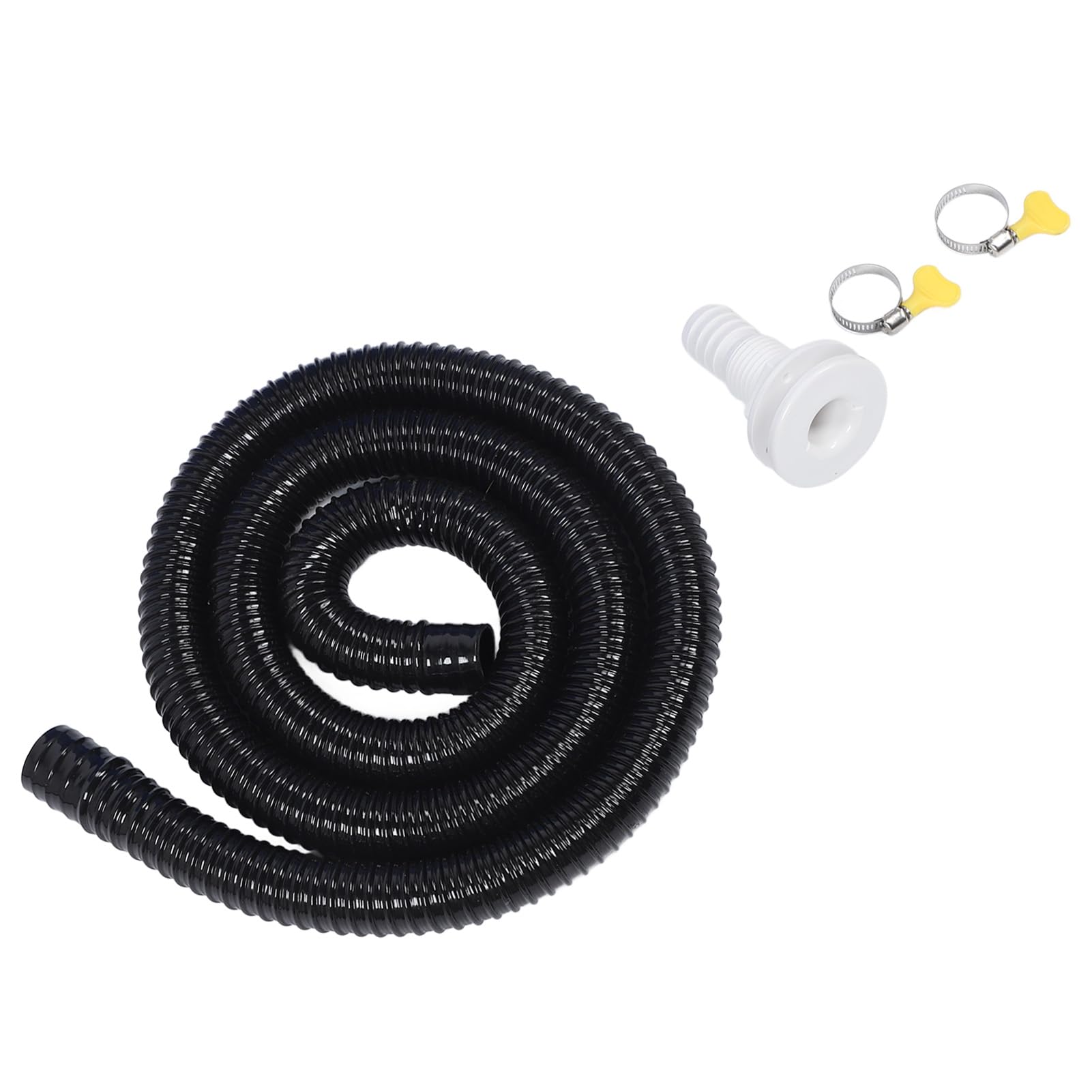 Kit d'installation de pompe de cale noir 1-1/8 pouces étanche, tuyau de pompe de cale à installation facile pour pompes de cale avec sortie de 1-1/8 pouces, kit de plomberie pour pompe de cale