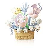 Mini Flowers Building Block Set,Flower Blocks Toys,Plants and Succulent Toys,Building Block Flowerpot，Botanical Collection Birthday Gift for Girls Boys Adults Kids Ages 6+ (Narcissus 166Pcs)