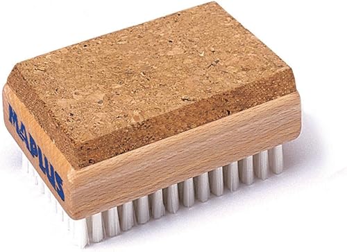 Cepillo de corcho y nailon para esquí y snowboard