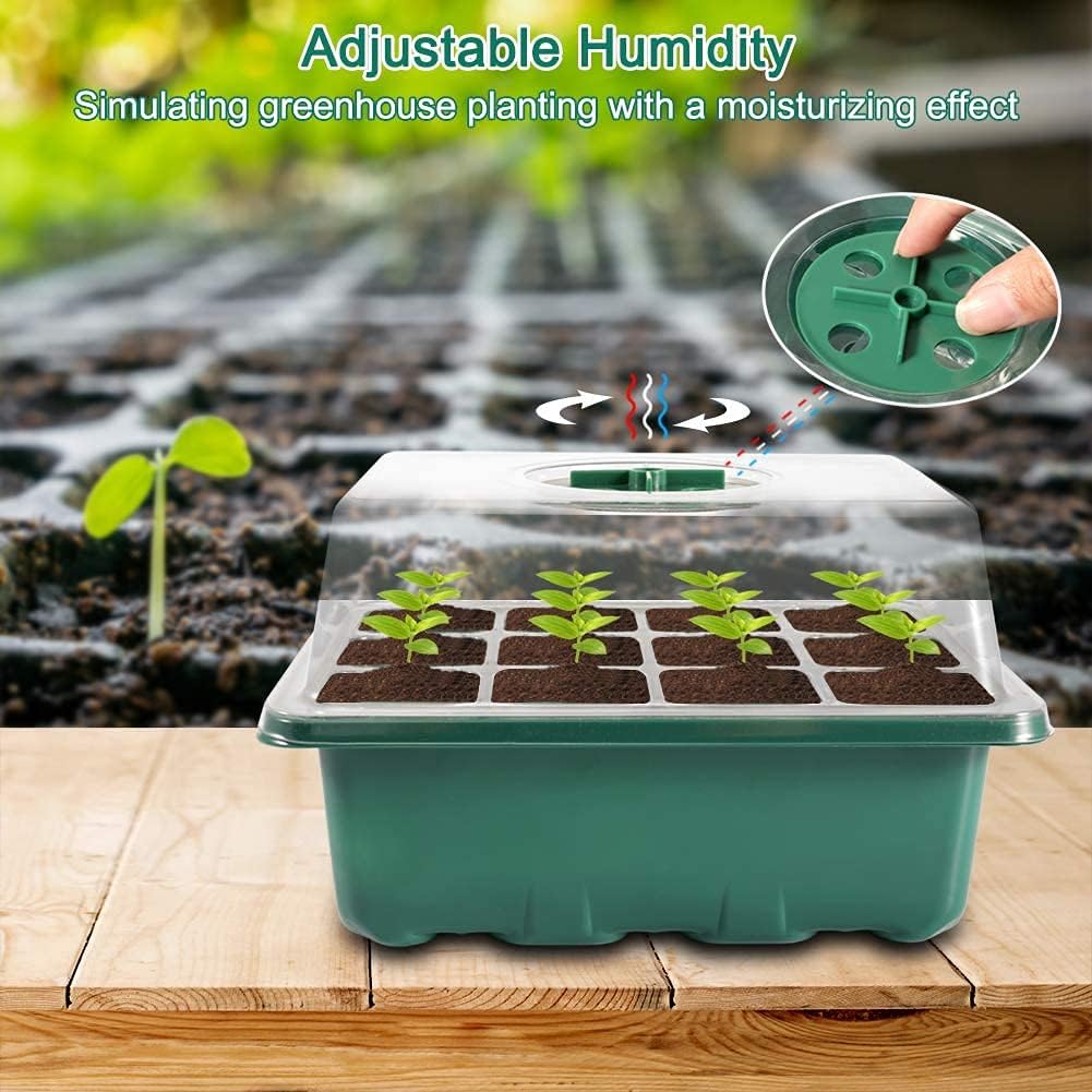 6Pcs Seed Tray，Mini Greenhouse Propagation Set, Greenhouse Propagation