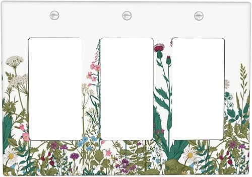 Miniatura 140 de Cubiertas de Interruptor de Luz de 1 Pandilla Bosques Animales Flores Hierba Árboles Placa de Pared Decorativa Interruptor Eléctrico para Decoración